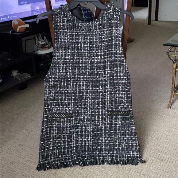 zara tweed mini dress